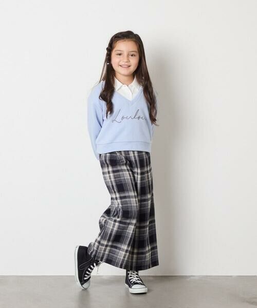 a.v.v / アー・ヴェ・ヴェ カットソー | [120-160]【クロップド丈】衿付きロゴトレーナー | 詳細6