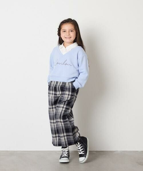 a.v.v / アー・ヴェ・ヴェ カットソー | [120-160]【クロップド丈】衿付きロゴトレーナー | 詳細8