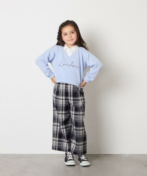 a.v.v / アー・ヴェ・ヴェ カットソー | [120-160]【クロップド丈】衿付きロゴトレーナー | 詳細9