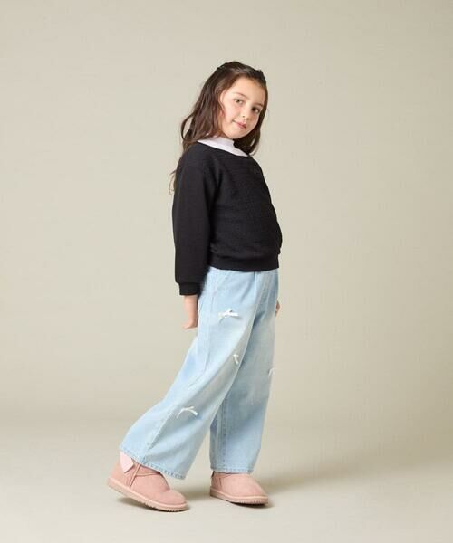 a.v.v / アー・ヴェ・ヴェ カットソー | [120-160]【アシンメトリー/オフショル】ポコポコレイヤード風トレーナー | 詳細14