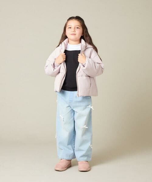 a.v.v / アー・ヴェ・ヴェ カットソー | [120-160]【アシンメトリー/オフショル】ポコポコレイヤード風トレーナー | 詳細19