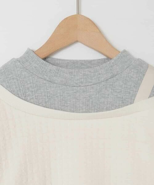 a.v.v / アー・ヴェ・ヴェ カットソー | [120-160]【アシンメトリー/オフショル】ポコポコレイヤード風トレーナー | 詳細24