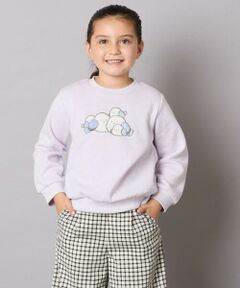 a.v.v / アー・ヴェ・ヴェ カットソー | [110-130]【裏起毛/シマエナガ ふわふわアップリケ/ネコ リバーシブルスパンコール】アソートモチーフトレーナー