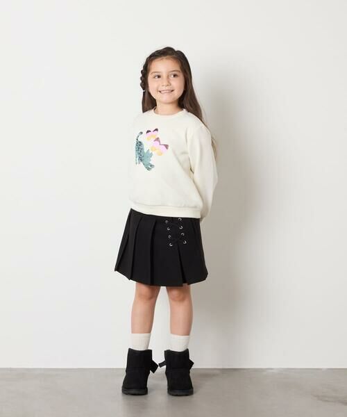 a.v.v / アー・ヴェ・ヴェ カットソー | [110-130]【裏起毛/シマエナガ ふわふわアップリケ/ネコ リバーシブルスパンコール】アソートモチーフトレーナー | 詳細17