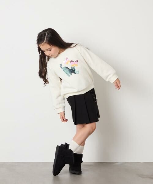 a.v.v / アー・ヴェ・ヴェ カットソー | [110-130]【裏起毛/シマエナガ ふわふわアップリケ/ネコ リバーシブルスパンコール】アソートモチーフトレーナー | 詳細18