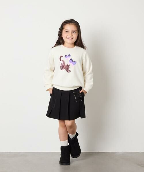 a.v.v / アー・ヴェ・ヴェ カットソー | [110-130]【裏起毛/シマエナガ ふわふわアップリケ/ネコ リバーシブルスパンコール】アソートモチーフトレーナー | 詳細19