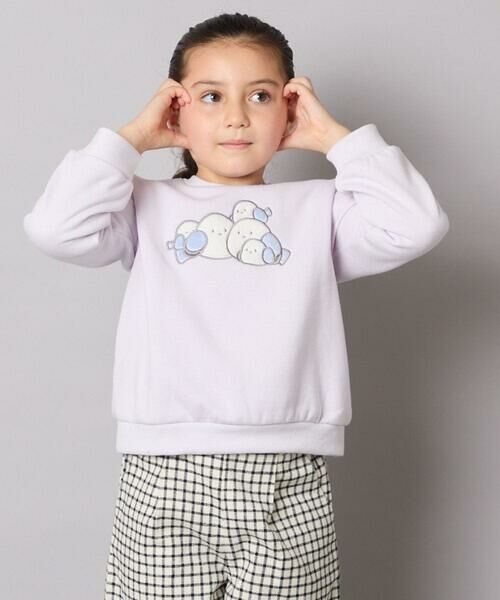 a.v.v / アー・ヴェ・ヴェ カットソー | [110-130]【裏起毛/シマエナガ ふわふわアップリケ/ネコ リバーシブルスパンコール】アソートモチーフトレーナー | 詳細2