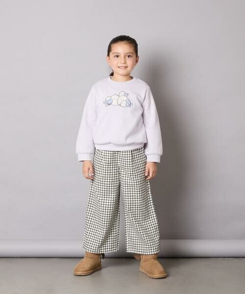 a.v.v / アー・ヴェ・ヴェ カットソー | [110-130]【裏起毛/シマエナガ ふわふわアップリケ/ネコ リバーシブルスパンコール】アソートモチーフトレーナー | 詳細4