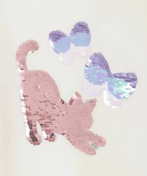 a.v.v / アー・ヴェ・ヴェ カットソー | [110-130]【裏起毛/シマエナガ ふわふわアップリケ/ネコ リバーシブルスパンコール】アソートモチーフトレーナー | 詳細29