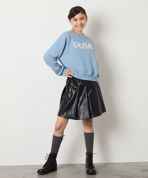 a.v.v / アー・ヴェ・ヴェ カットソー | [100-160]【WEB限定商品/チュールフリル/クロップド丈】チュールロゴトレーナー | 詳細15