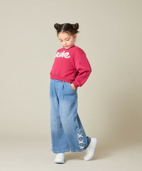 a.v.v / アー・ヴェ・ヴェ カットソー | [100-160]【WEB限定商品/チュールフリル/クロップド丈】チュールロゴトレーナー | 詳細6