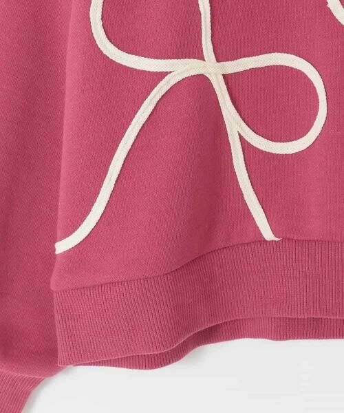a.v.v / アー・ヴェ・ヴェ カットソー | [120-160]【立体リボンがカワイイ/通学にもオススメ】リボンテープ裏毛トレーナー | 詳細5