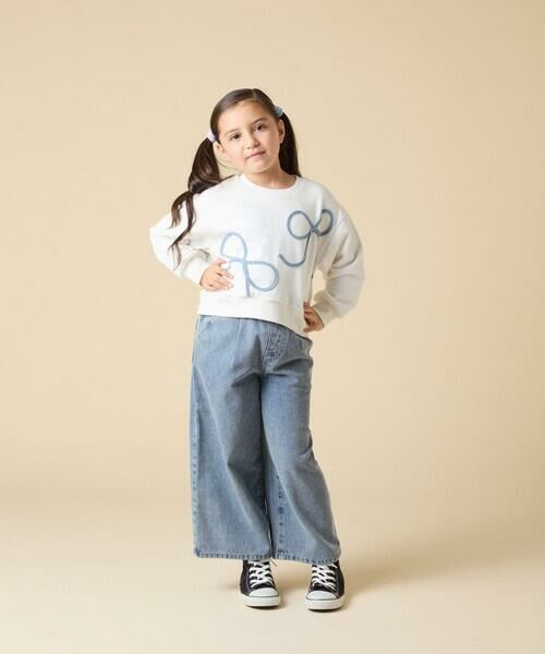 a.v.v / アー・ヴェ・ヴェ カットソー | [120-160]【立体リボンがカワイイ/通学にもオススメ】リボンテープ裏毛トレーナー | 詳細11