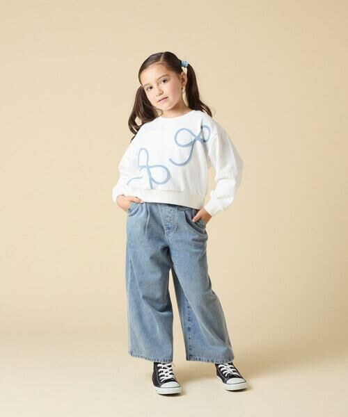 a.v.v / アー・ヴェ・ヴェ カットソー | [120-160]【立体リボンがカワイイ/通学にもオススメ】リボンテープ裏毛トレーナー | 詳細13