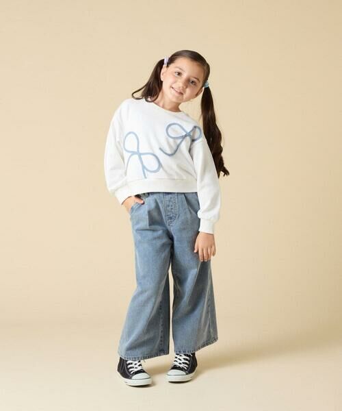 a.v.v / アー・ヴェ・ヴェ カットソー | [120-160]【立体リボンがカワイイ/通学にもオススメ】リボンテープ裏毛トレーナー | 詳細14