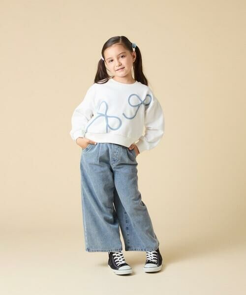 a.v.v / アー・ヴェ・ヴェ カットソー | [120-160]【立体リボンがカワイイ/通学にもオススメ】リボンテープ裏毛トレーナー | 詳細15