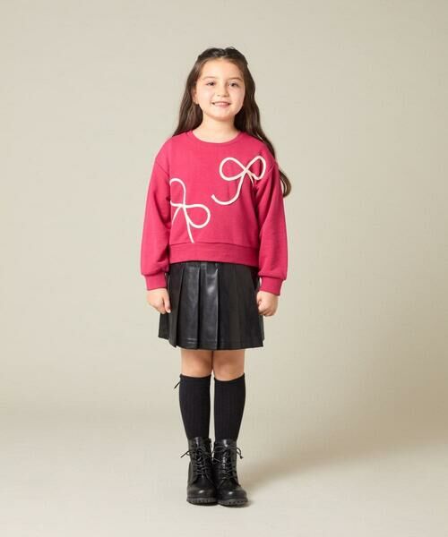 a.v.v / アー・ヴェ・ヴェ カットソー | [120-160]【立体リボンがカワイイ/通学にもオススメ】リボンテープ裏毛トレーナー | 詳細26