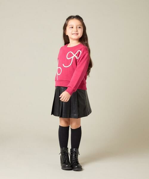 a.v.v / アー・ヴェ・ヴェ カットソー | [120-160]【立体リボンがカワイイ/通学にもオススメ】リボンテープ裏毛トレーナー | 詳細27