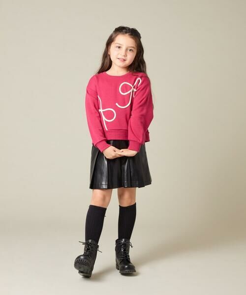 a.v.v / アー・ヴェ・ヴェ カットソー | [120-160]【立体リボンがカワイイ/通学にもオススメ】リボンテープ裏毛トレーナー | 詳細29