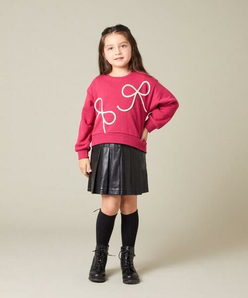 a.v.v / アー・ヴェ・ヴェ カットソー | [120-160]【立体リボンがカワイイ/通学にもオススメ】リボンテープ裏毛トレーナー | 詳細30