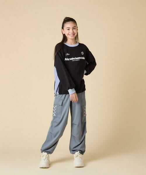 a.v.v / アー・ヴェ・ヴェ カットソー | [130-160]【切り替えバイカラー/スポーティ】配色切り替えロゴトレーナー | 詳細16