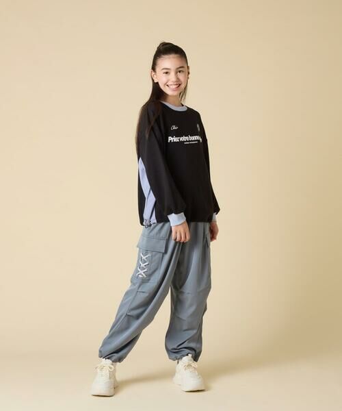 a.v.v / アー・ヴェ・ヴェ カットソー | [130-160]【切り替えバイカラー/スポーティ】配色切り替えロゴトレーナー | 詳細18