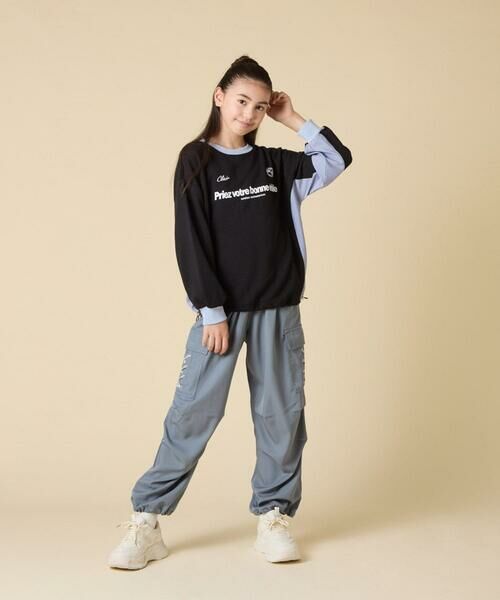 a.v.v / アー・ヴェ・ヴェ カットソー | [130-160]【切り替えバイカラー/スポーティ】配色切り替えロゴトレーナー | 詳細19