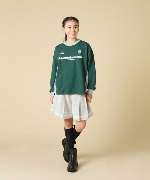 a.v.v / アー・ヴェ・ヴェ カットソー | [130-160]【切り替えバイカラー/スポーティ】配色切り替えロゴトレーナー | 詳細6