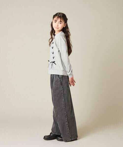 a.v.v / アー・ヴェ・ヴェ ニット・セーター | [120-160]【通学にもオススメ/ケーブルニット×裏毛/編み上げリボン】ケーブルニットドッキングトレーナー | 詳細20