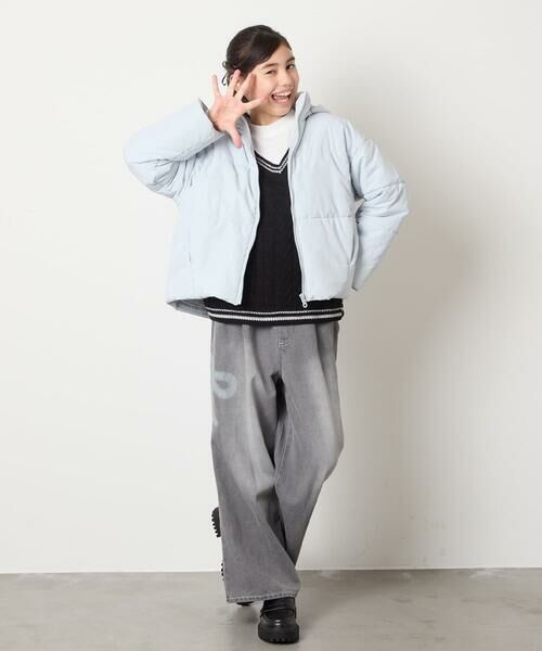 a.v.v / アー・ヴェ・ヴェ カットソー | [120-160]配色ラインケーブルニットドッキングトレーナー | 詳細20