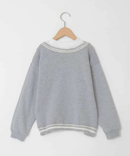 a.v.v / アー・ヴェ・ヴェ カットソー | [120-160]配色ラインケーブルニットドッキングトレーナー | 詳細23