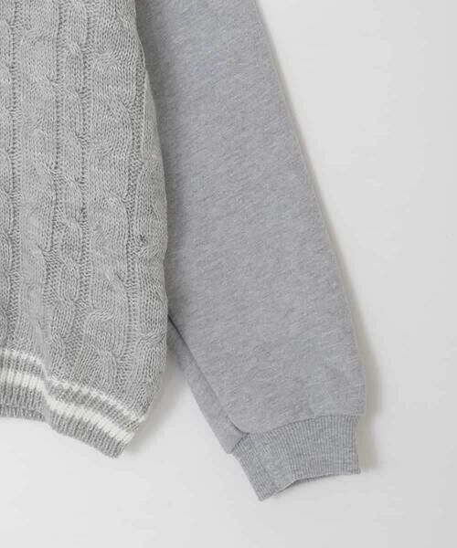 a.v.v / アー・ヴェ・ヴェ カットソー | [120-160]配色ラインケーブルニットドッキングトレーナー | 詳細25