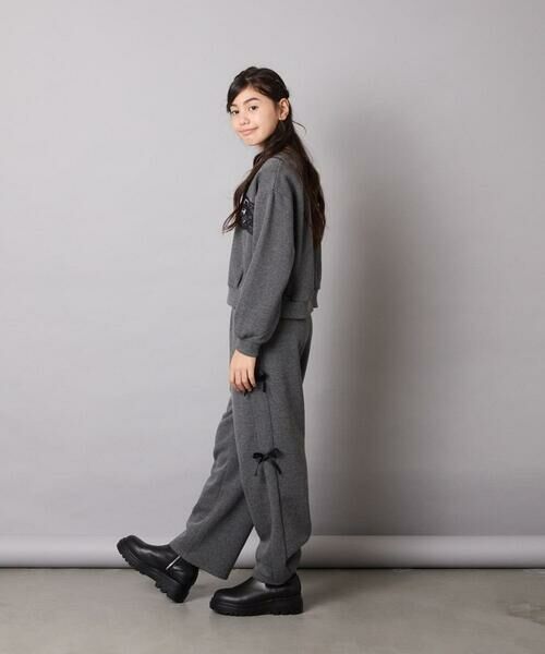 a.v.v / アー・ヴェ・ヴェ その他パンツ | [130-160]【裏起毛/ゆったりストレート/韓国コーデが叶う】サイドリボンスウェットパンツ | 詳細10
