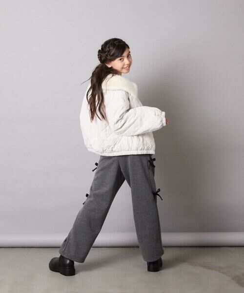 a.v.v / アー・ヴェ・ヴェ その他パンツ | [130-160]【裏起毛/ゆったりストレート/韓国コーデが叶う】サイドリボンスウェットパンツ | 詳細12