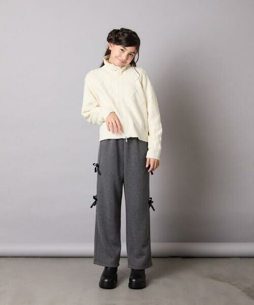 a.v.v / アー・ヴェ・ヴェ その他パンツ | [130-160]【裏起毛/ゆったりストレート/韓国コーデが叶う】サイドリボンスウェットパンツ | 詳細17