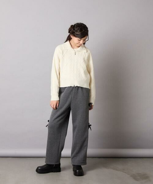 a.v.v / アー・ヴェ・ヴェ その他パンツ | [130-160]【裏起毛/ゆったりストレート/韓国コーデが叶う】サイドリボンスウェットパンツ | 詳細25