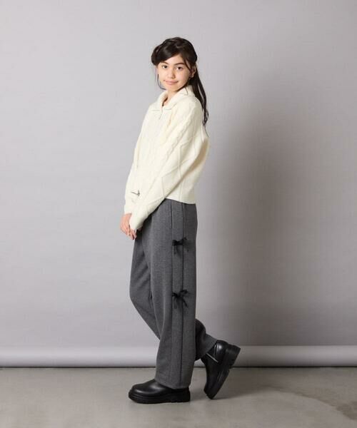 a.v.v / アー・ヴェ・ヴェ その他パンツ | [130-160]【裏起毛/ゆったりストレート/韓国コーデが叶う】サイドリボンスウェットパンツ | 詳細26