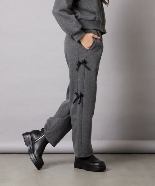 a.v.v / アー・ヴェ・ヴェ その他パンツ | [130-160]【裏起毛/ゆったりストレート/韓国コーデが叶う】サイドリボンスウェットパンツ | 詳細3