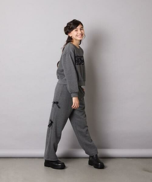 a.v.v / アー・ヴェ・ヴェ その他パンツ | [130-160]【裏起毛/ゆったりストレート/韓国コーデが叶う】サイドリボンスウェットパンツ | 詳細9