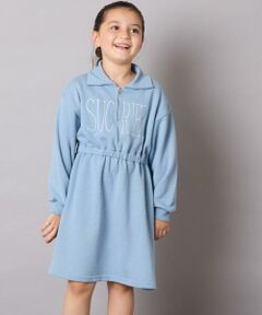 a.v.v / アー・ヴェ・ヴェ ロング・マキシ丈ワンピース | [130-160]ハーフジップロゴトレーナーワンピース