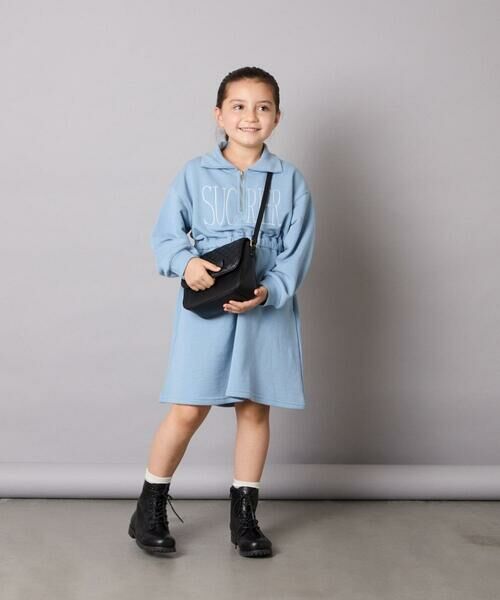 a.v.v / アー・ヴェ・ヴェ ロング・マキシ丈ワンピース | [130-160]ハーフジップロゴトレーナーワンピース | 詳細11