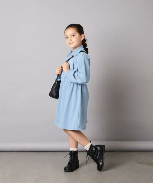 a.v.v / アー・ヴェ・ヴェ ロング・マキシ丈ワンピース | [130-160]ハーフジップロゴトレーナーワンピース | 詳細12