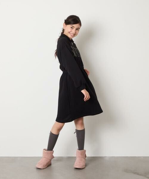 a.v.v / アー・ヴェ・ヴェ ロング・マキシ丈ワンピース | [130-160]ハーフジップロゴトレーナーワンピース | 詳細18