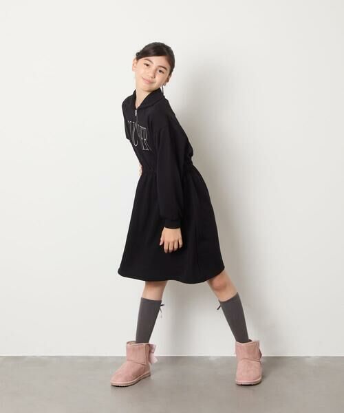 a.v.v / アー・ヴェ・ヴェ ロング・マキシ丈ワンピース | [130-160]ハーフジップロゴトレーナーワンピース | 詳細19