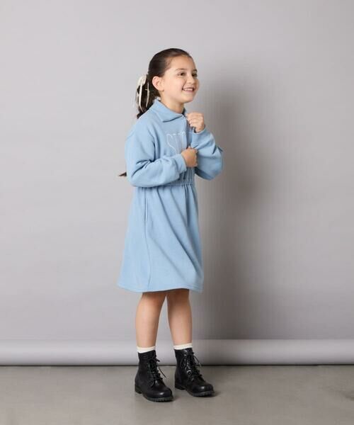 a.v.v / アー・ヴェ・ヴェ ロング・マキシ丈ワンピース | [130-160]ハーフジップロゴトレーナーワンピース | 詳細8