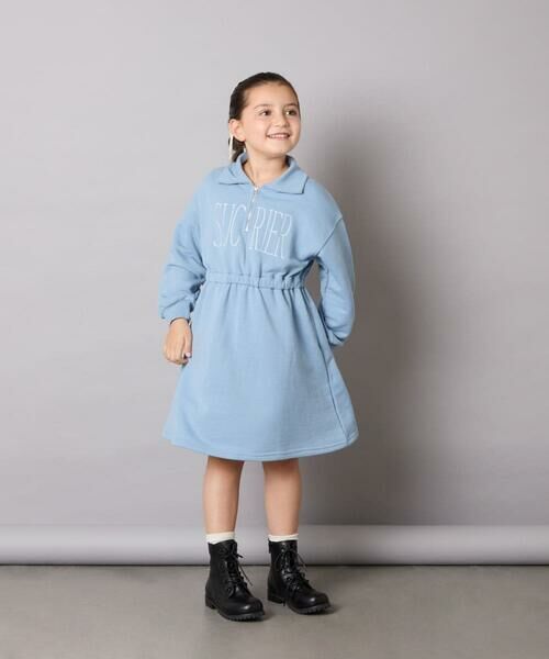 a.v.v / アー・ヴェ・ヴェ ロング・マキシ丈ワンピース | [130-160]ハーフジップロゴトレーナーワンピース | 詳細9