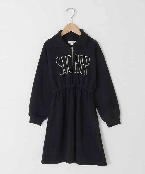 a.v.v / アー・ヴェ・ヴェ ロング・マキシ丈ワンピース | [130-160]ハーフジップロゴトレーナーワンピース | 詳細25