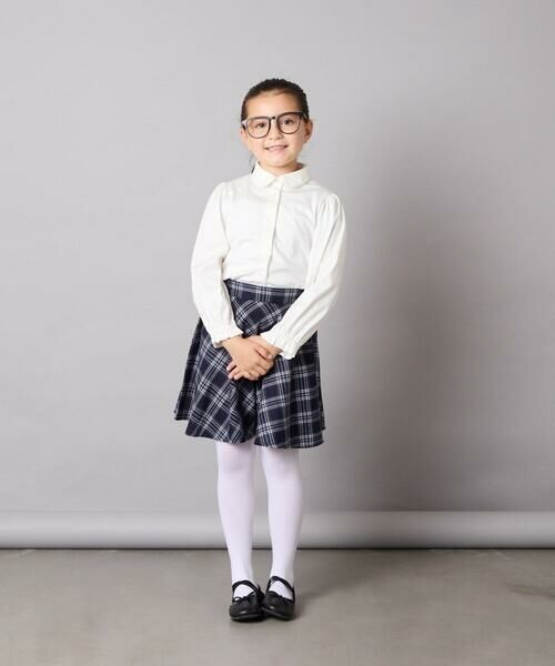 a.v.v / アー・ヴェ・ヴェ シャツ・ブラウス | [110-130]【取り外し可能リボンタイ/きれい見えカットソー素材で着心地が良い】リボン付きカットソーブラウス | 詳細11