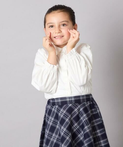 a.v.v / アー・ヴェ・ヴェ シャツ・ブラウス | [110-130]【取り外し可能リボンタイ/きれい見えカットソー素材で着心地が良い】リボン付きカットソーブラウス | 詳細3