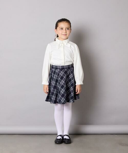 a.v.v / アー・ヴェ・ヴェ シャツ・ブラウス | [110-130]【取り外し可能リボンタイ/きれい見えカットソー素材で着心地が良い】リボン付きカットソーブラウス | 詳細5